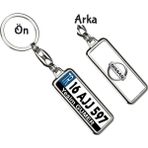Hediye Zengini Kişiye Özel Plaka Metal Anahtarlık | Nissan Logo - Gümüş