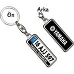 Hediye Zengini Kişiye Özel Yamaha Logo Tema Plaka Anahtarlık - Gümüş