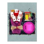 HediyeArıları Tatlı Ayıcıklar FUŞYA Buket Aranjmanı & Pembe Kahve Fincanı & Magnet