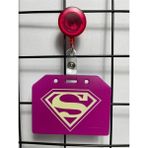 Hediyebum Superman Pembe Yan Yaka Kart Kılıfı