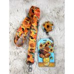 Hediyebum Van Gogh Ayçiçekleri Boyun Askısı Yoyo ve Kartlık Set