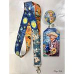 Hediyebum Vincent Van Gogh Eserleri Boyun Askısı Yoyo ve Dik Kartlık Set 3mm Pleksi Tasarım