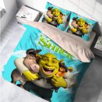 Hediyechy Shrek Temalı Çift Kişilik Nevresim Takımı - Renkli - 200 x 220 cm
