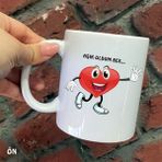 Hediyeci Abla Size Özel Aşık Oldum Bee Seramik Baskılı Beyaz Kupa Bardak