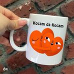 Hediyeci Abla Size Özel Kocamda Kocam Karım Da Karım Kalpli Seramik Baskılı Beyaz Kupa Bardak