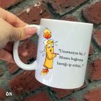 Hediyeci Abla Size Özel Mum Seramik Baskılı Beyaz Kupa Bardak