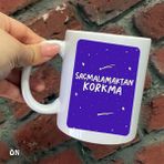 Hediyeci Abla Size Özel Saçmalamaktan Korkma Seramik Baskılı Beyaz Kupa Bardak