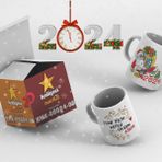 Hediyeci Market HMK-00024-05 Kişiye Özel 2024 Yılbaşı Temalı Beyaz Kupa Bardak