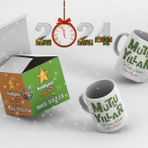 Hediyeci Market HMK-00038 Kişiye Özel Yılbaşı Temalı Beyaz Kupa Bardak