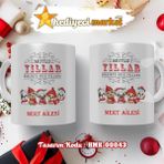 Hediyeci Market HMK-00043 Kişiye Özel Yılbaşı Temalı Beyaz Kupa Bardak