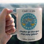 Hediyeci Market HMK-00111-02 Terazi Burcu Erkeğine Özel Beyaz Kupa Bardak
