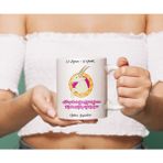 Hediyeci Market HMK-00114-07 Oğlak Burcu Kadınına Özel Beyaz Kupa Bardak