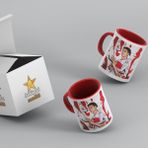 Hediyeci Market HMK-00118-01 Arda Güler Temalı Süblimasyon Porselen Kulpu ve İçi Kırmızı Beyaz Kupa Bardak