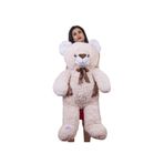 Hediyecik 100 Cm Sevimli Papyonlu Peluş Yorgun Ayıcık Krem, Krem