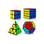 hediyecik 4'lü Zeka Küpü Set Megaminx,pyraminx,2x2,4x4,rübik Set