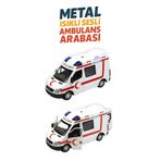 hediyecik Dieacast Metal Oyuncak Ambulans Aracı Sesli Işıklı 15 Cm