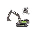 hediyecik Dozer Excavator Metal Burun Kepçe Oyuncak Iş Makinası Gri Büyük Boy 32 Cm