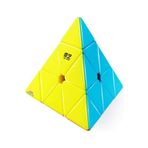 Hediyecik Qiyi Qiming S2 Pyraminx Zeka Küpü Rübik Küp Yapışkansız
