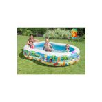 hediyecik Şişme Büyük Boy Delüks Cennet Çocuk Oyun Havuzu Set 262x160x46 Cm Top Ve Pompa