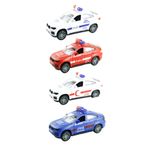 hediyecik Sürtmeli Oyuncak Polis,Jandarma,Ambulans İtfaiye Arabaları 4'lü Set 12 Cm