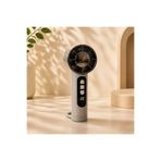 hediyeconcepti Dijital Ekranlı Mini Fan USB Şarjlı Taşınabilir Sessiz Güçlü El Fanı Premium Tasarım