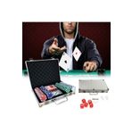 hediyeconcepti Eğlence Pokers Pazarlık Cips Dices Alüminyum Kasa İle 200 Parça Poker Fişi Seti 11 Gram Texas Holdem