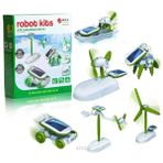 Hediyeconcepti Güneş Enerjili Robot Oluşturma Seti Solar Kit (6 In 1) - Beyaz