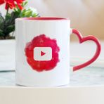 Hediyehanem ST-D1824-M4 YouTube Kalpli Kupa Bardak