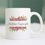 Hediyehanesi Kişiye Isme Özel Seramik Kahve Kupası - Beyaz - 250 ml