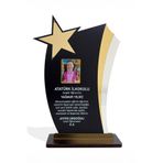 HediyeHanesi Kişiye Özel Plaket - Ahşap Plaket - Mezuniyet Hatırası - Okul Plaketi - 20cm x 12cm-Siyah PLKT1003S