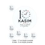 Hediyehobihersey 10 Kasım Atatürk 7 Adet Yuvarlak Yenilebilir Pasta Süsü Kurabiye Cupcake Şeker Hamuru Kağıt Baskısı