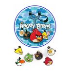 hediyehobihersey Angry Birds Resimli Yenilebilir Pasta Üstü Şeker Kağıdı Baskısı, Yenilebilir Baskı