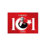 Hediyehobihersey Cumhuriyet 101 Yaşında Yenilebilir Süsü Pasta Kurabiye Şeker Hamuru Kağıt Baskısı