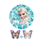 hediyehobihersey Frozen Elsa Şekerli Kağıda Baskı Yenilebilir Kağıt Pasta Baskısı
