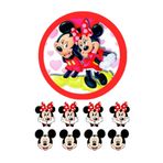 hediyehobihersey Mickey Mouse & Minnie Mouse Resimli Yenilebilir Şeker Kağıt Pasta Ve Kurabiye Baskısı 57510585