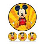 hediyehobihersey Miki Mouse Resimli Yenilebilir Pasta Ve Kurabiye Baskı Kağıdı