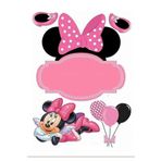 hediyehobihersey Mini Mouse Kelebekler Şekerli Kağıda Baskı Yenilebilir Kağıt Pasta Baskısı