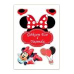 hediyehobihersey Minnie Yenilebilir Kağıt Gıda Baskısı, Resimli Baskı (İSİM İÇİN AÇIKLAMA)