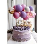 hediyehobihersey Mor Pembe Balon Pasta Süsü
