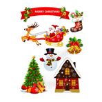 hediyehobihersey Noel Yeni Yıl Resimli Yenilebilir Pasta Üstü Şeker Kağıdı Baskısı, Yenilebilir Baskı