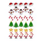 hediyehobihersey Noel Yılbaşı Resimli Yenilebilir Pasta Üstü Şeker Kağıdı Baskısı, Yenilebilir Kurabiye Baskısı