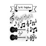 hediyehobihersey Notalar Müzik Resimli Yenilebilir Pasta Üstü Şeker Kağıdı Baskısı, Yenilebilir Baskı