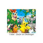 Hediyehobihersey Pokemon Büyük Boy 20X24 Cm A4 Yenilebilir Pasta Kurabiye Şeker Hamuru Kağıt Baskısı Dikdörtgen