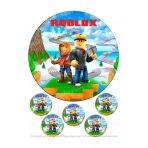 hediyehobihersey Roblox Pasta Süsü, Resimli Yenilebilir Pasta Ve Kurabiye Baskısı, Şekerli Kağıt