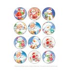 hediyehobihersey Yeni Noel Yenilebilir Gıda Baskısı, Yenilebilir Pasta Süsü, Kurabiye Şekerli Kağıt