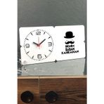 Hediyelen Benim Babam Kahraman Ahşap Masa Saati