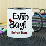 Hediyelen Evin Beyi Siyah Kupa Bardak