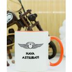 Hediyelen Hava Astsubayı Kupa Bardak Turuncu