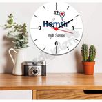 Hediyelen Hemşir Lacivert Tasarım Duvar Saati