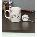 Hediyelen I Love You Kupa Bardak ve Anahtarlık Set